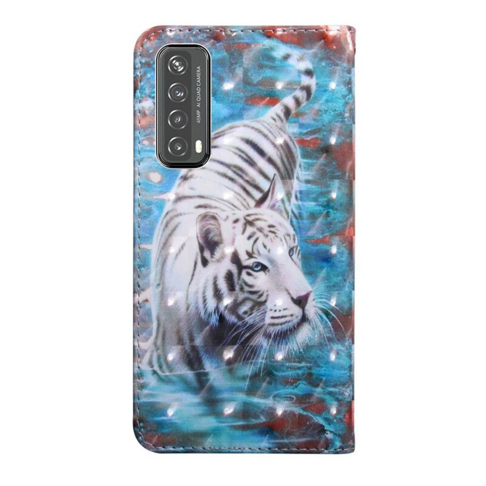 Flip Case Für Huawei P Smart 2024 Lichtfleck Lucian Der Tiger