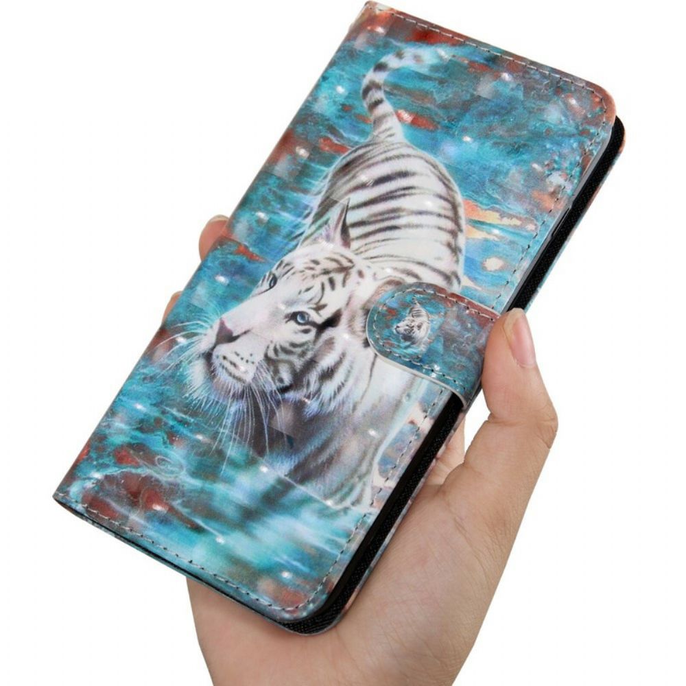 Flip Case Für Huawei P Smart 2024 Lichtfleck Lucian Der Tiger