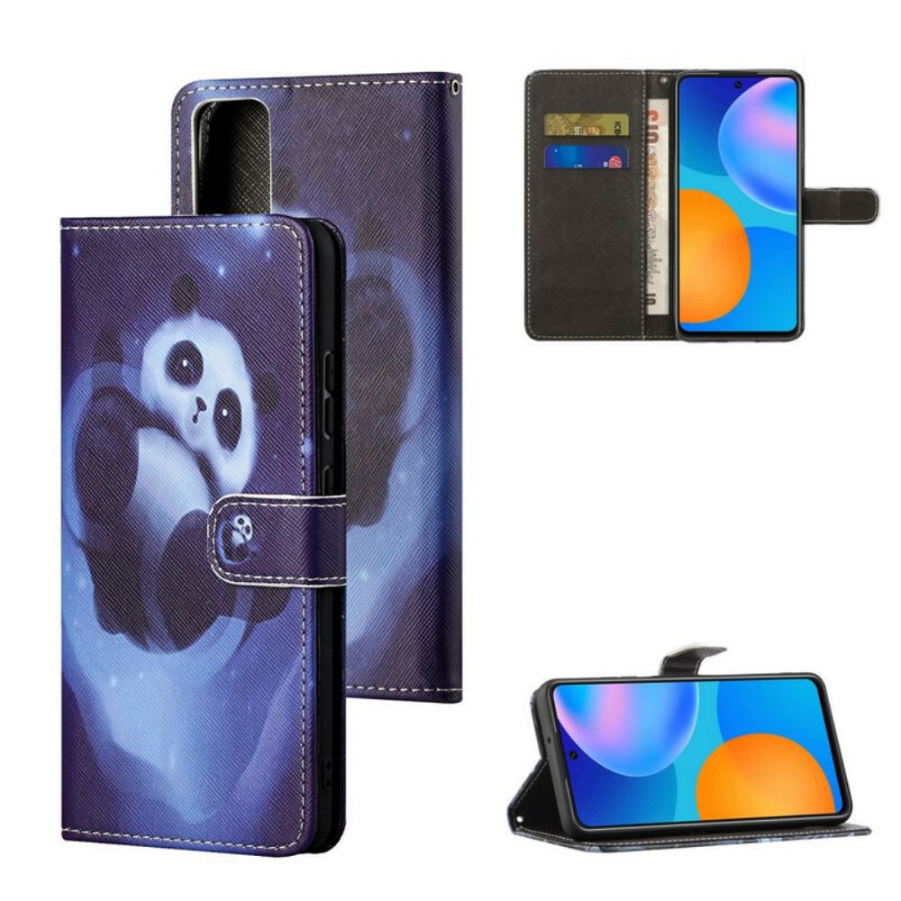 Flip Case Für Huawei P Smart 2024 Mit Kordel Tanga Space Panda