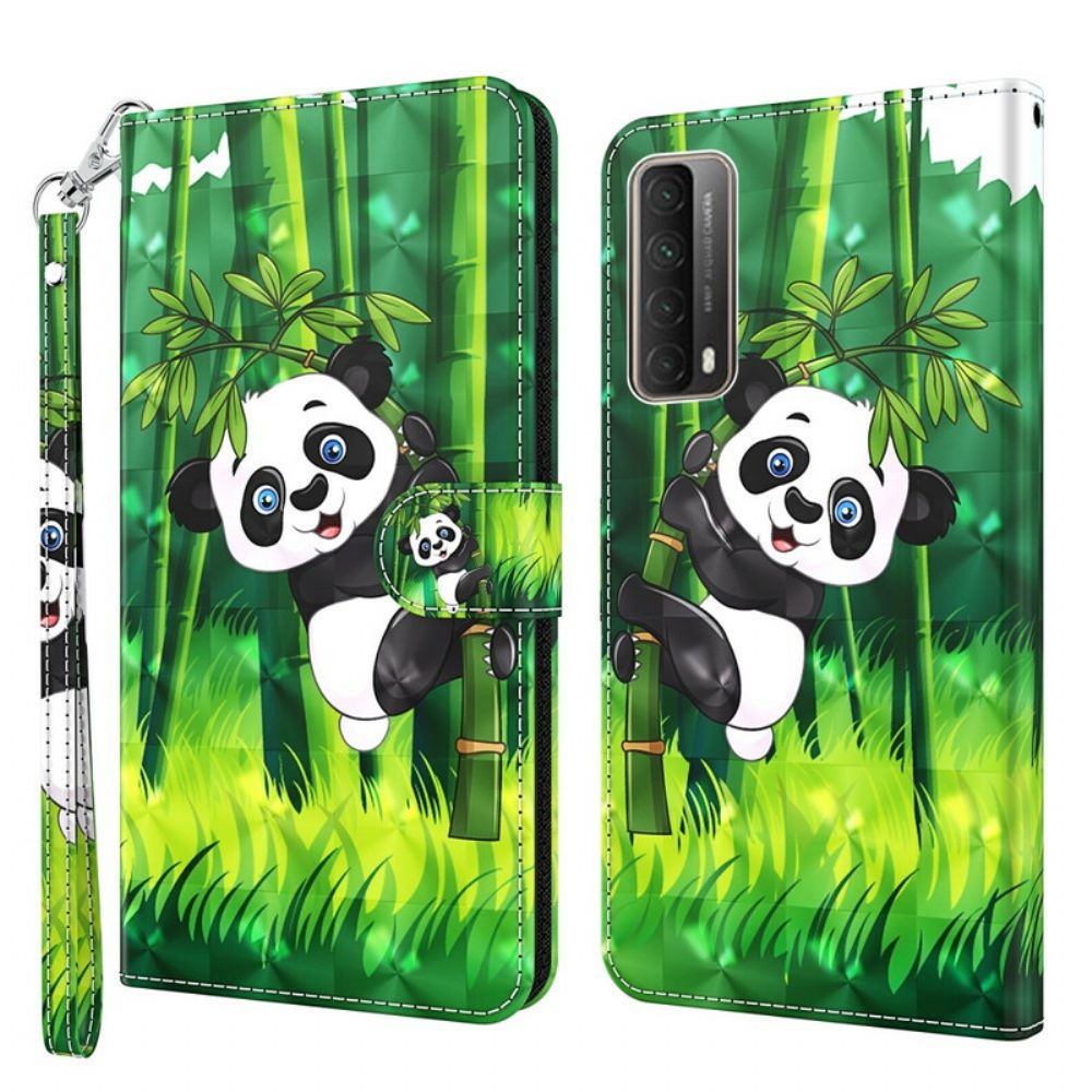 Flip Case Für Huawei P Smart 2024 Panda Und Bambus