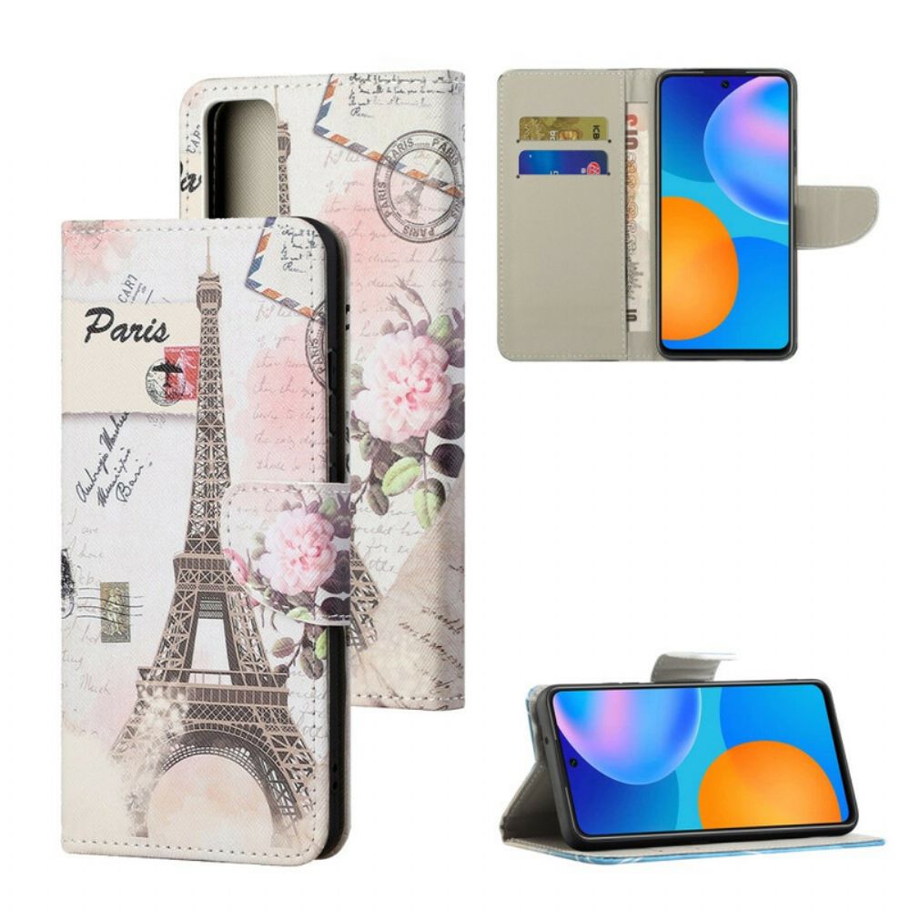 Flip Case Für Huawei P Smart 2024 Retro-eiffelturm