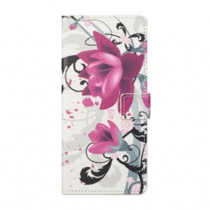 Flip Case Für Huawei P Smart 2024 Tropische Blumen