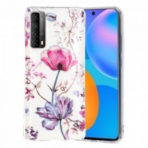 Handyhülle Für Huawei P Smart 2024 Marmorierte Blumen