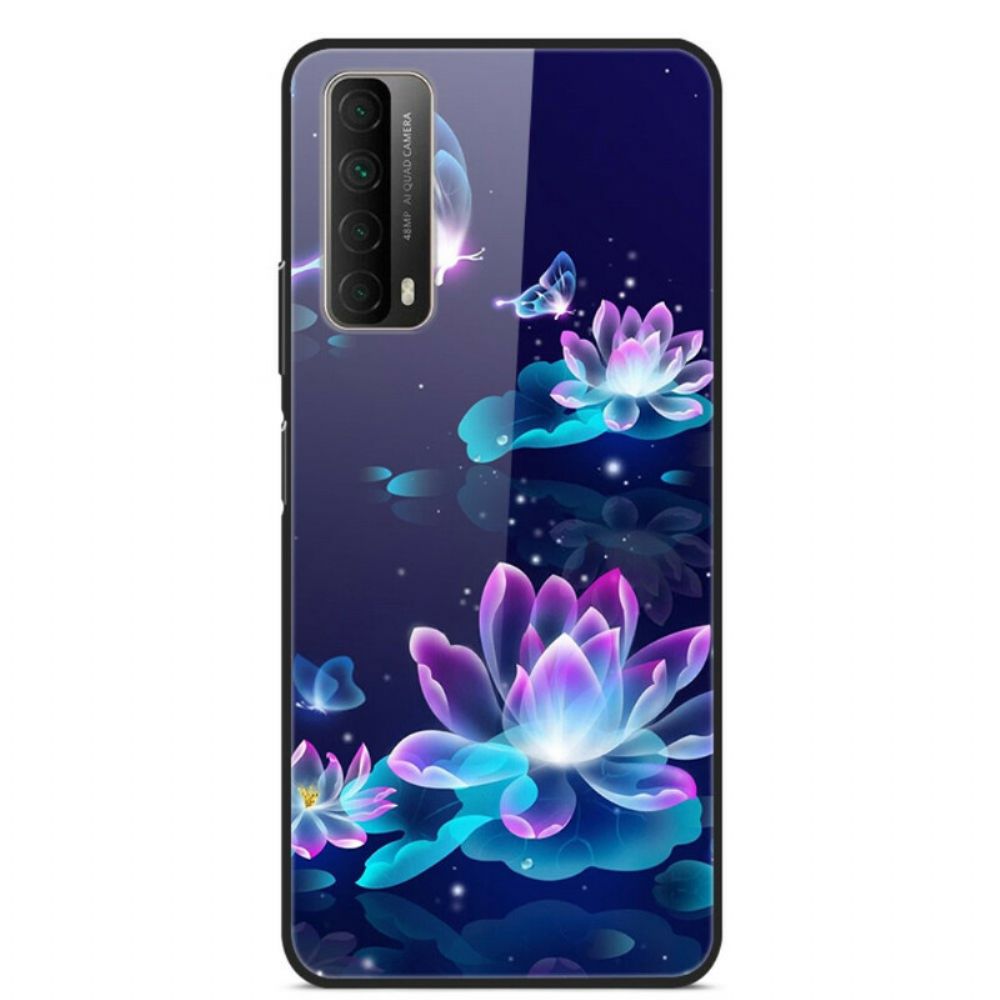 Hülle Für Huawei P Smart 2024 Ausgefallene Blumen Aus Gehärtetem Glas