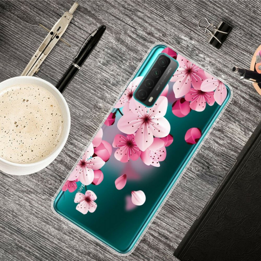 Hülle Für Huawei P Smart 2024 Große Rosa Blüten