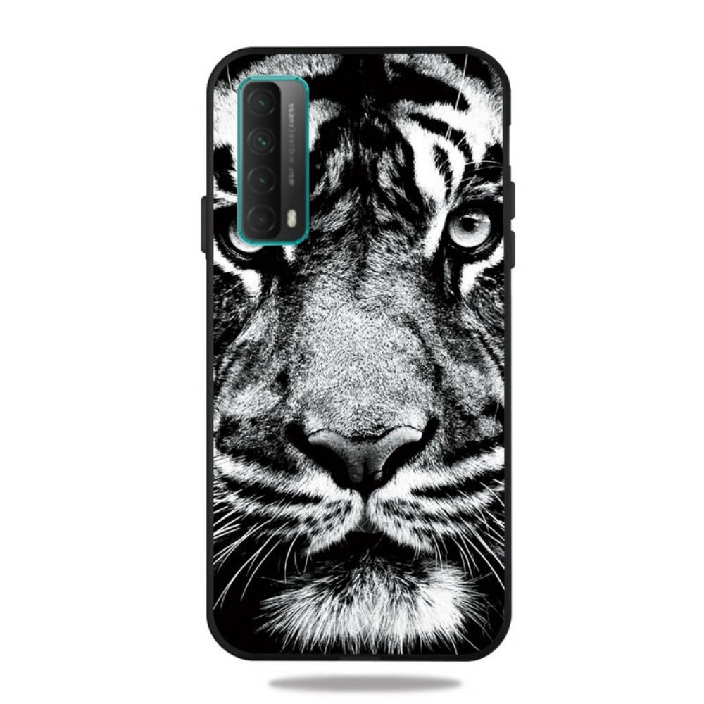 Hülle Für Huawei P Smart 2024 Schwarzer Und Weißer Tiger