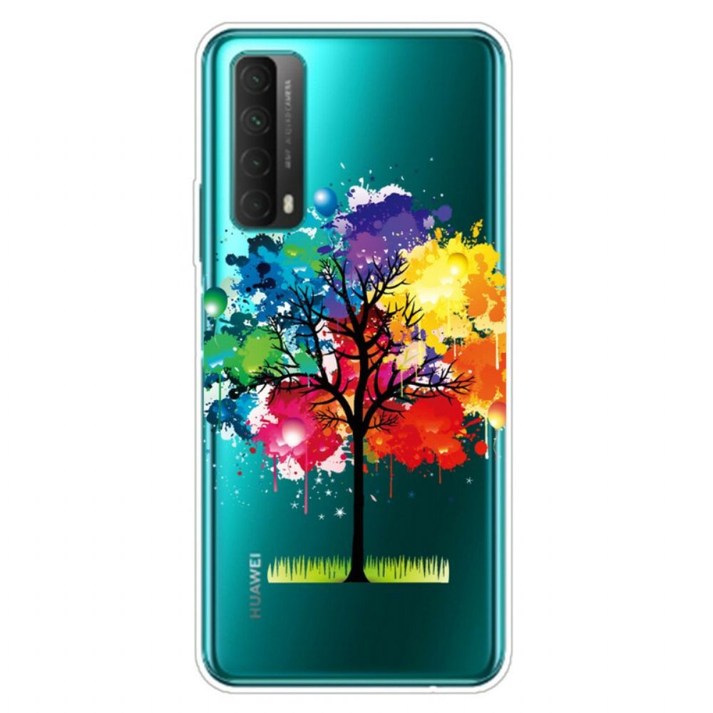 Hülle Für Huawei P Smart 2024 Transparenter Aquarellbaum