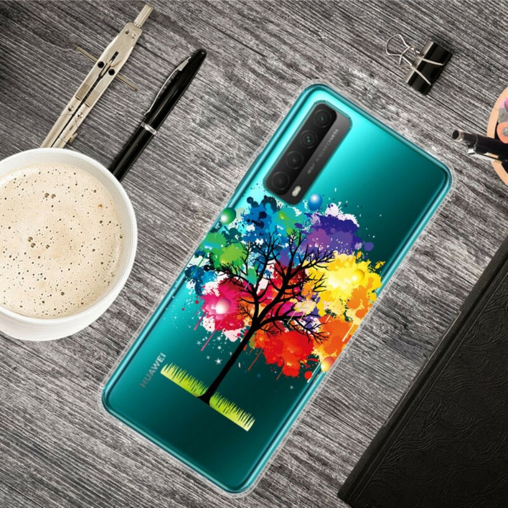 Hülle Für Huawei P Smart 2024 Transparenter Aquarellbaum