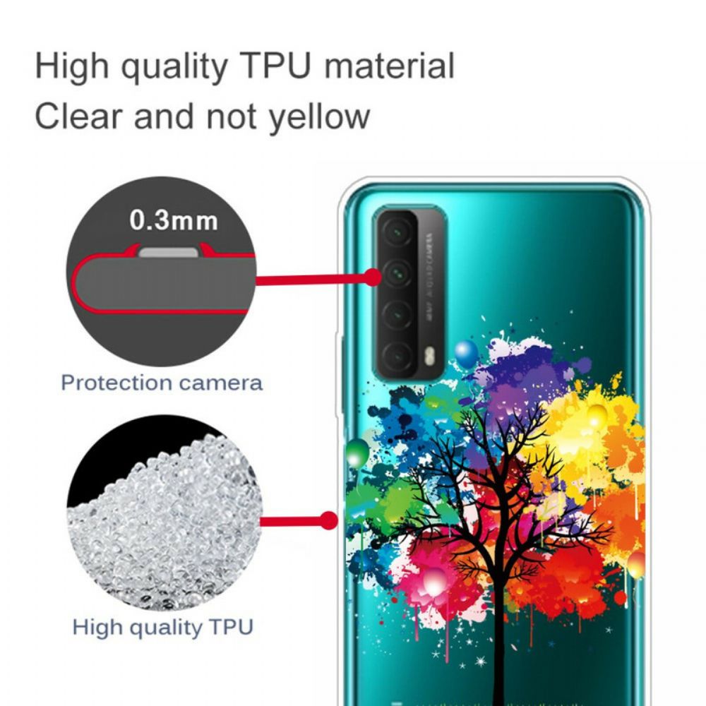 Hülle Für Huawei P Smart 2024 Transparenter Aquarellbaum