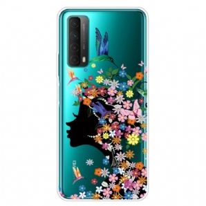 Hülle Für Huawei P Smart 2024 Transparentes Blumenmädchen