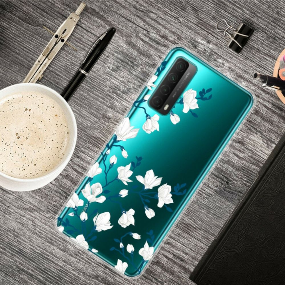 Hülle Für Huawei P Smart 2024 Weiße Blumen