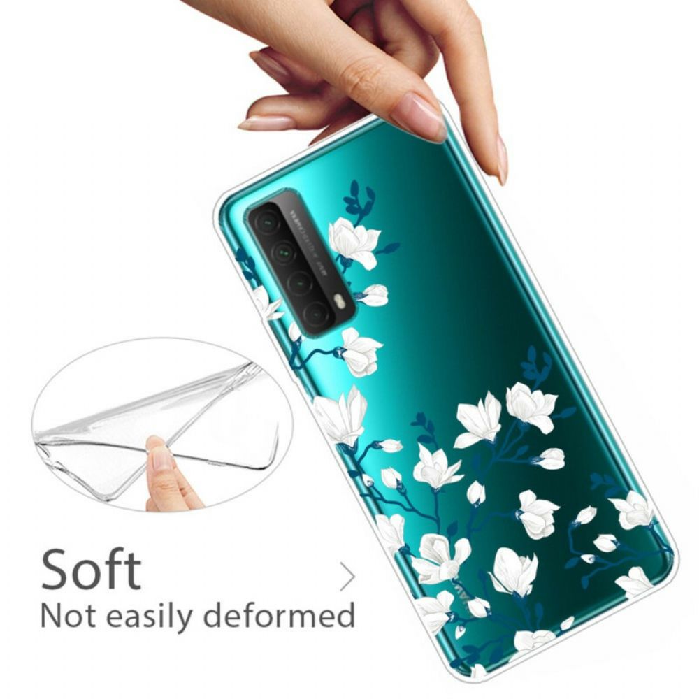 Hülle Für Huawei P Smart 2024 Weiße Blumen