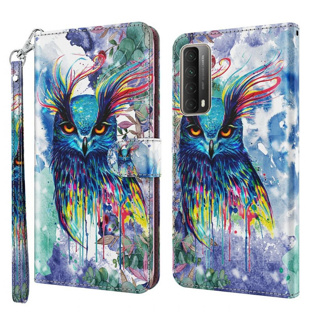 Lederhüllen Für Huawei P Smart 2024 Aquarell Vogel