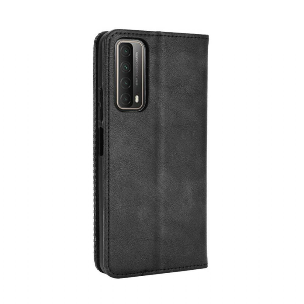 Schutzhülle Für Huawei P Smart 2024 Flip Case Stilisierter Vintage-ledereffekt