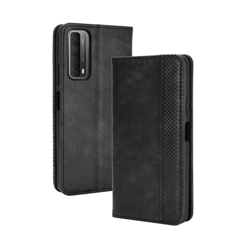 Schutzhülle Für Huawei P Smart 2024 Flip Case Stilisierter Vintage-ledereffekt