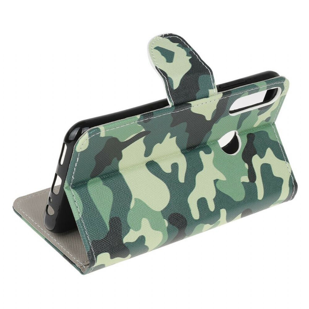 Flip Case Für Huawei Y6p Militärische Tarnung