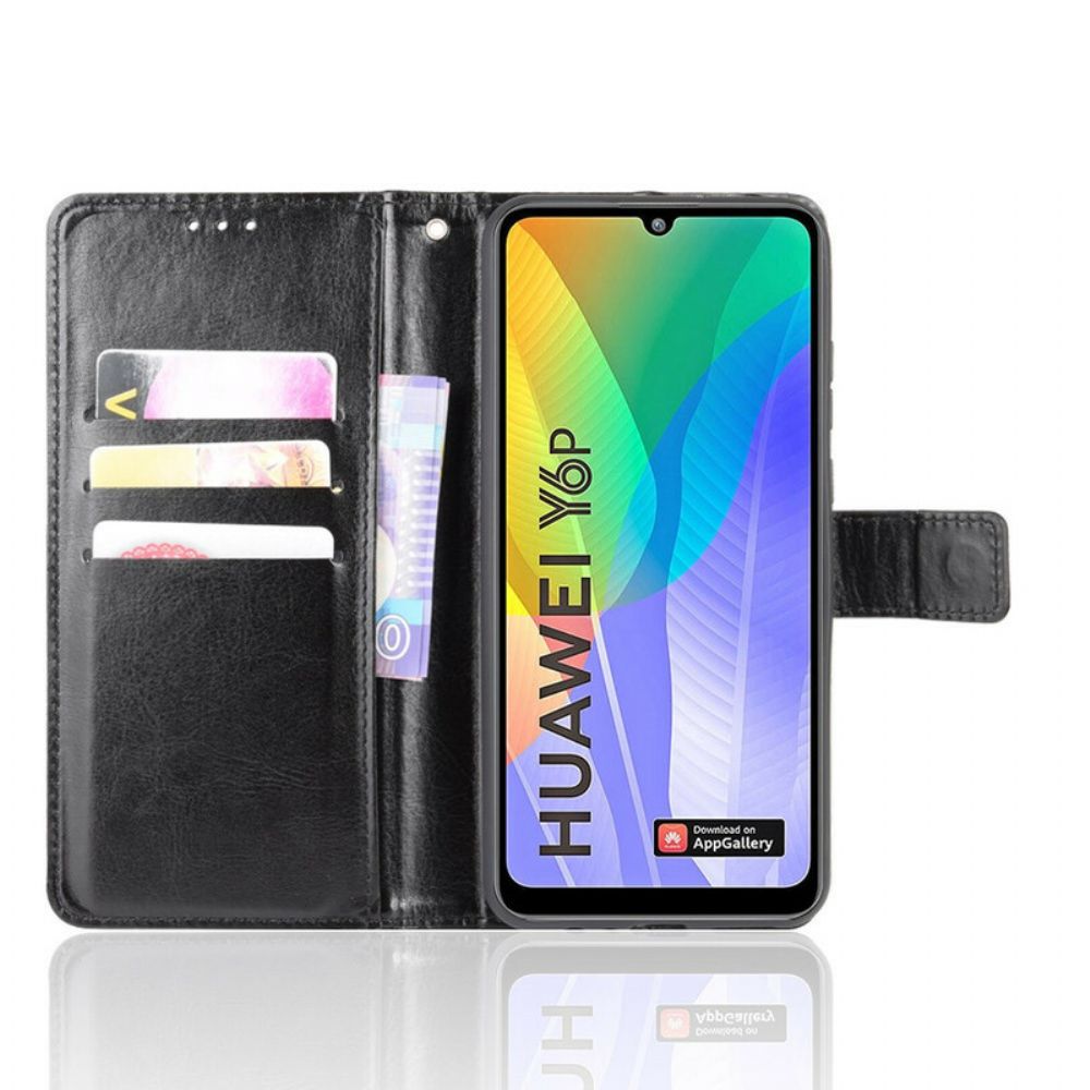 Lederhüllen Für Huawei Y6p Auffälliges Kunstleder