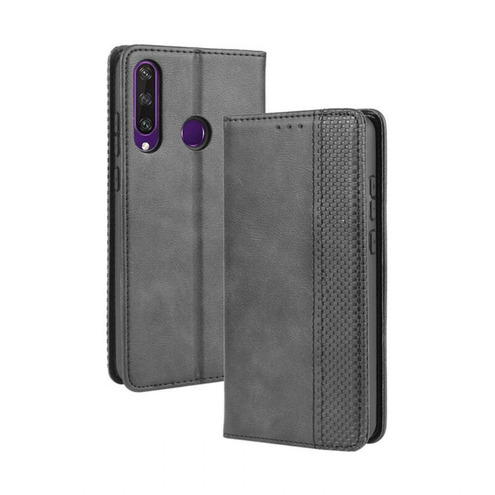 Schutzhülle Für Huawei Y6p Flip Case Stilisierter Vintage-leder-effekt