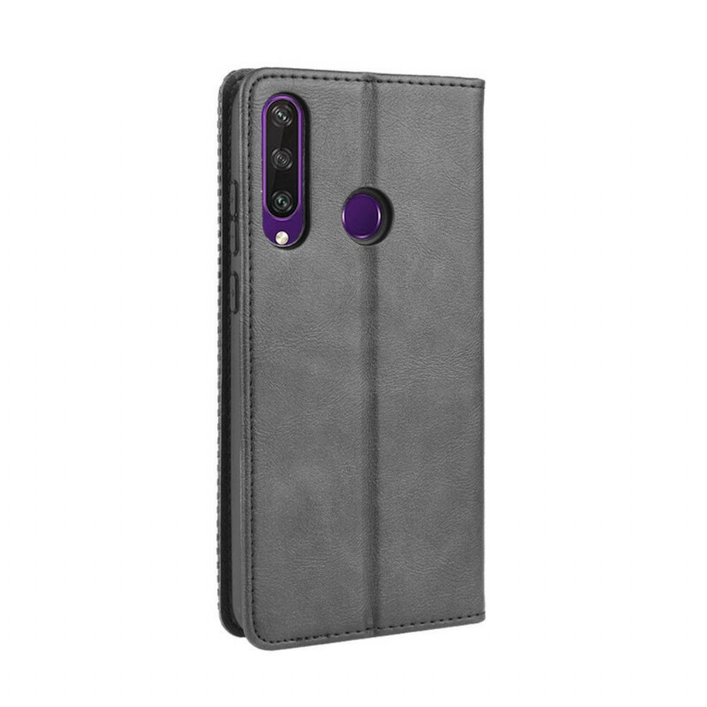 Schutzhülle Für Huawei Y6p Flip Case Stilisierter Vintage-leder-effekt