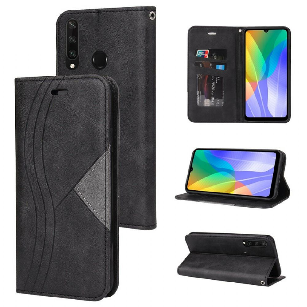 Schutzhülle Für Huawei Y6p Flip Case Wellenleder-stil