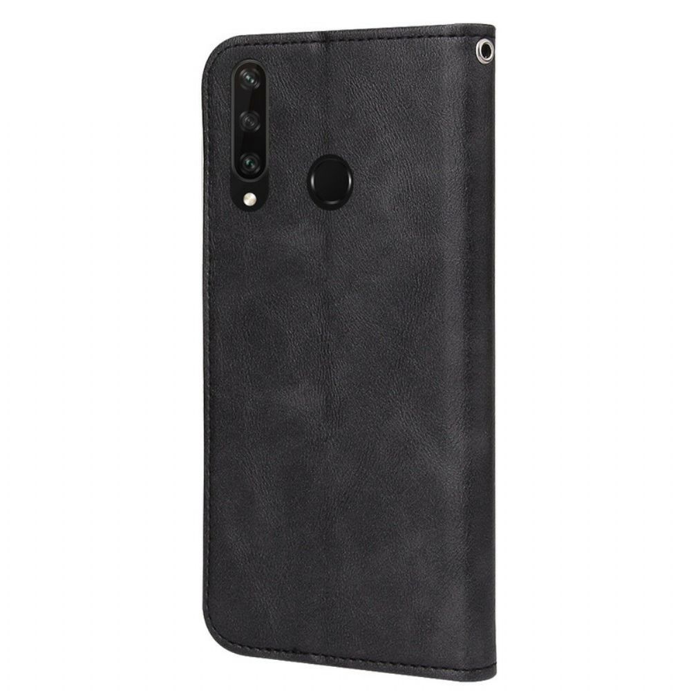 Schutzhülle Für Huawei Y6p Flip Case Wellenleder-stil