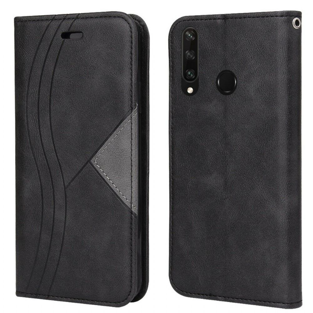 Schutzhülle Für Huawei Y6p Flip Case Wellenleder-stil