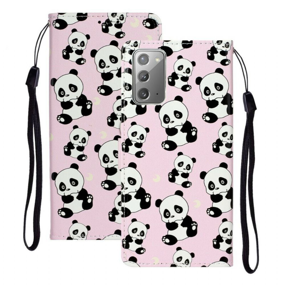 Flip Case Für Samsung Galaxy Note 20 Alle Pandas