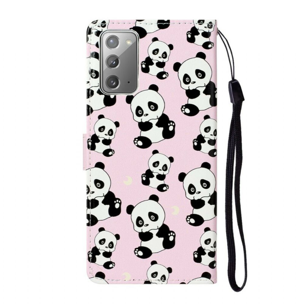 Flip Case Für Samsung Galaxy Note 20 Alle Pandas