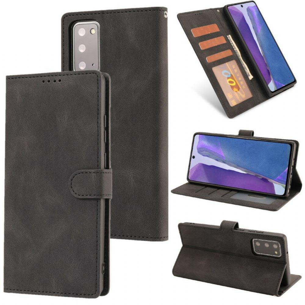 Flip Case Für Samsung Galaxy Note 20 Klassischer Retro-lederstil