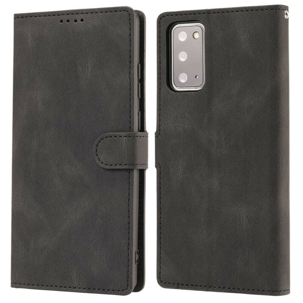 Flip Case Für Samsung Galaxy Note 20 Klassischer Retro-lederstil