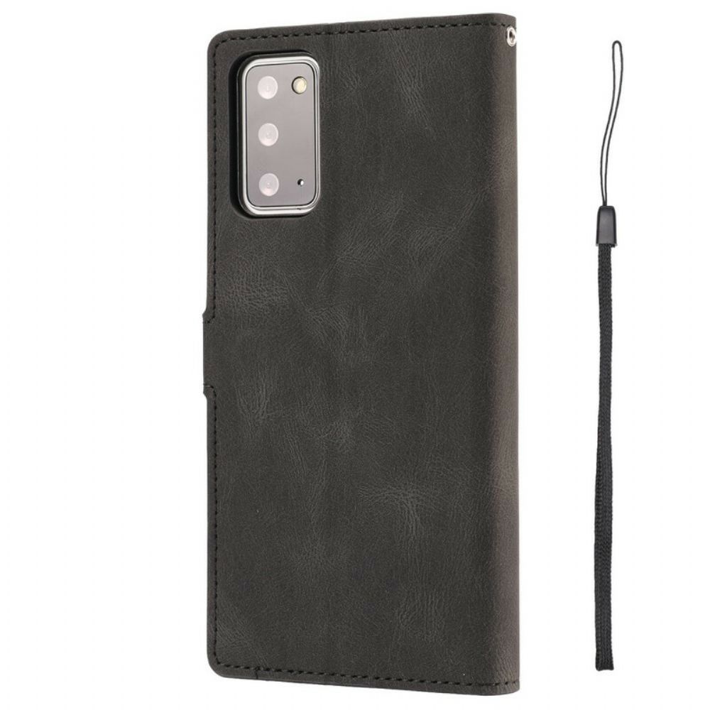 Flip Case Für Samsung Galaxy Note 20 Klassischer Retro-lederstil