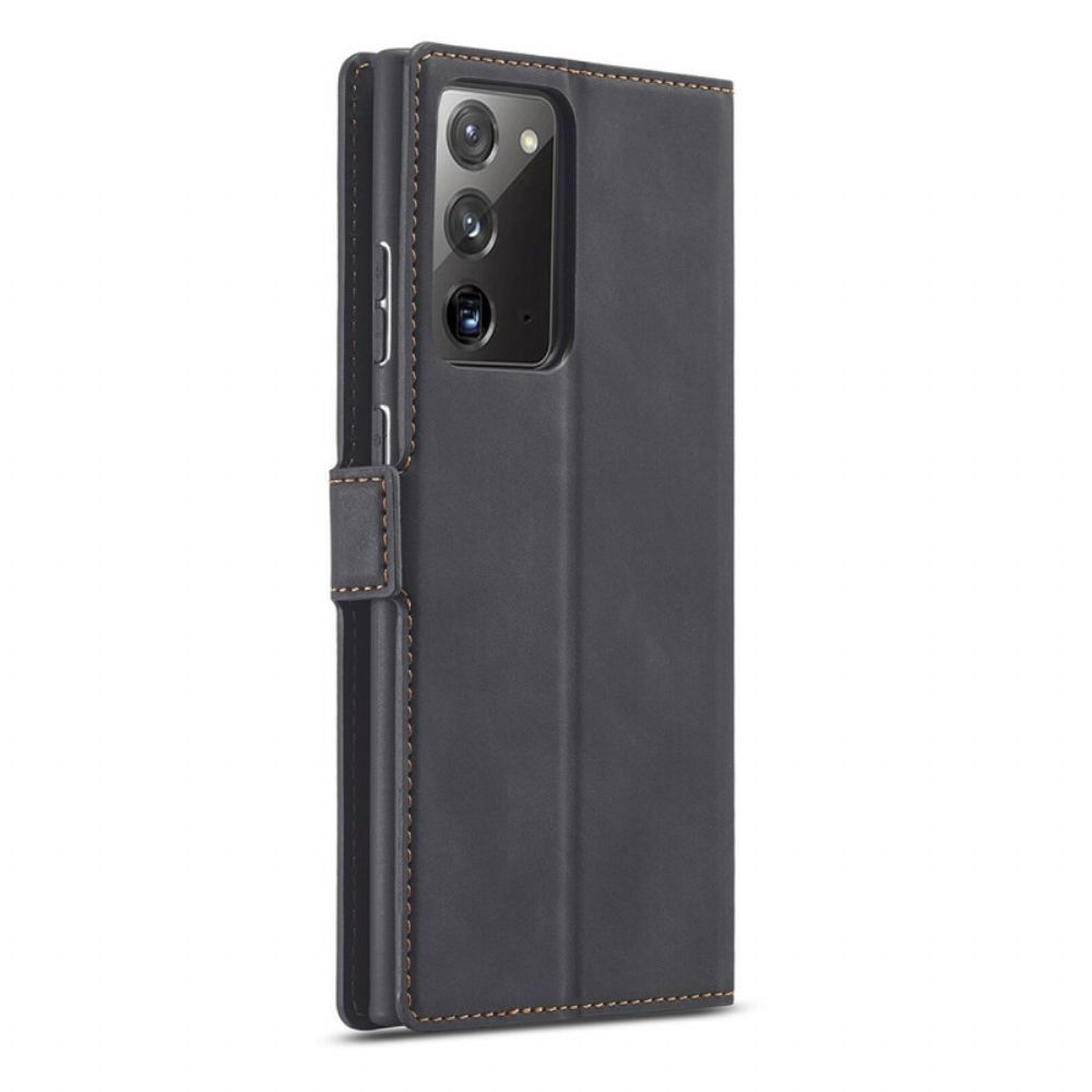 Flip Case Für Samsung Galaxy Note 20 Ledereffekt Vorderw