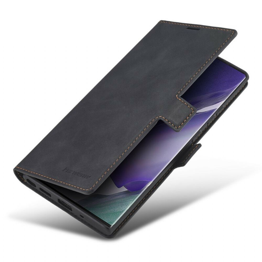 Flip Case Für Samsung Galaxy Note 20 Ledereffekt Vorderw