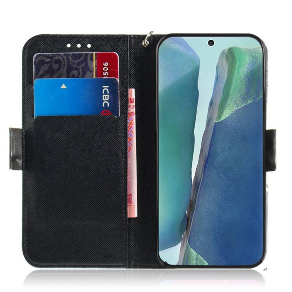 Flip Case Für Samsung Galaxy Note 20 Mit Kordel Tanga-safaritiere