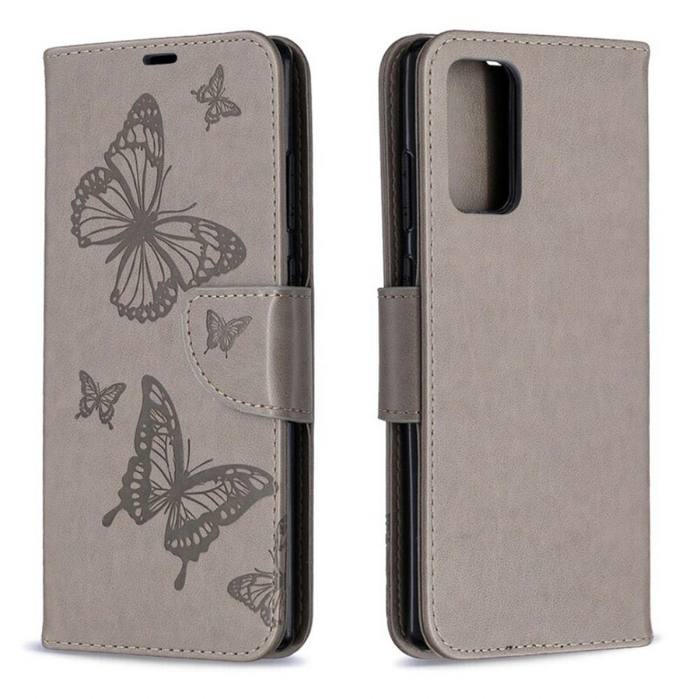 Flip Case Für Samsung Galaxy Note 20 Flip Case Schmetterlinge Und Schräge Klappe