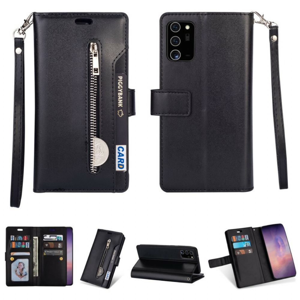 Lederhüllen Für Samsung Galaxy Note 20 Brieftasche Mit Lanyard