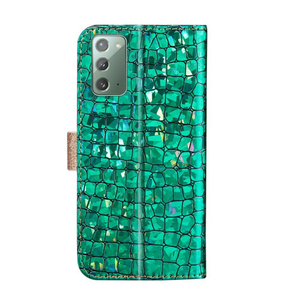 Lederhüllen Für Samsung Galaxy Note 20 Croc-diamanten