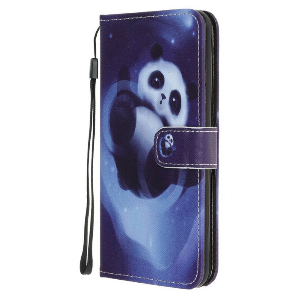 Lederhüllen Für Samsung Galaxy Note 20 Mit Kordel Tanga Space Panda