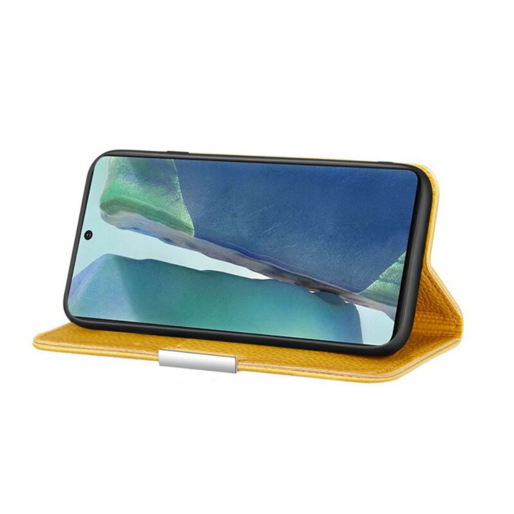 Schutzhülle Für Samsung Galaxy Note 20 Flip Case Ultraschickes Litschi-kunstleder