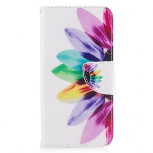 Flip Case Für iPhone X / XS Aquarell Blume