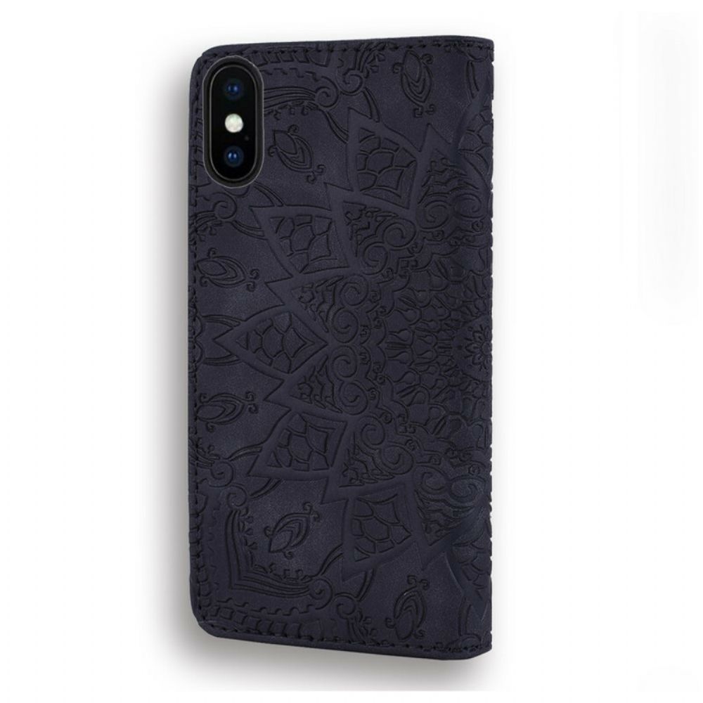 Flip Case Für iPhone X / XS Blumendruck