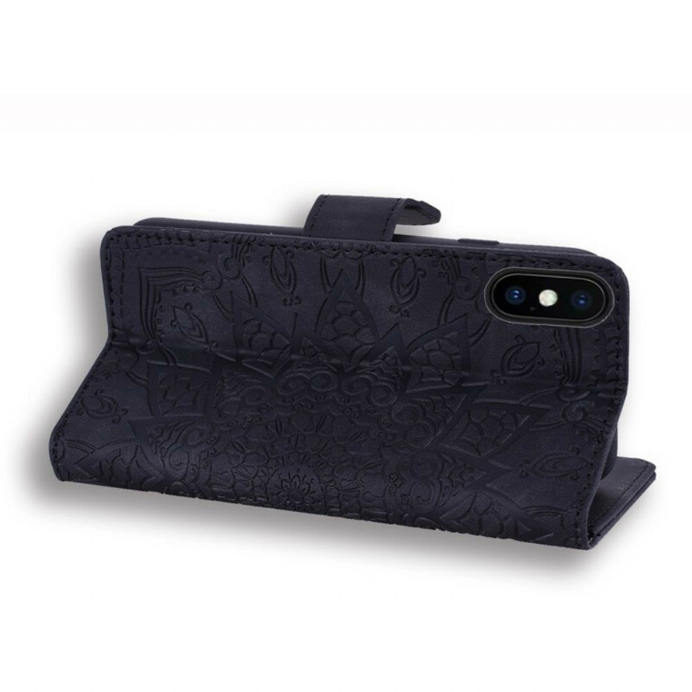 Flip Case Für iPhone X / XS Blumendruck