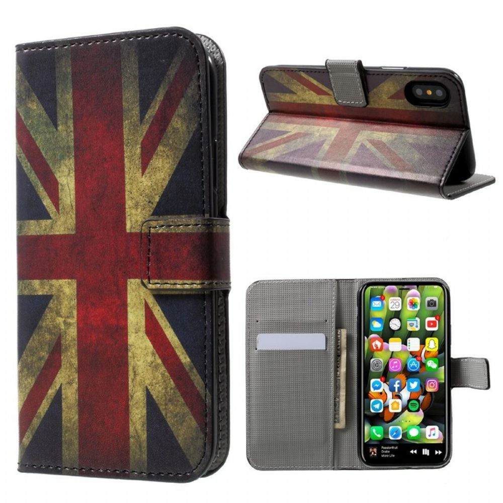 Flip Case Für iPhone X / XS England-flagge