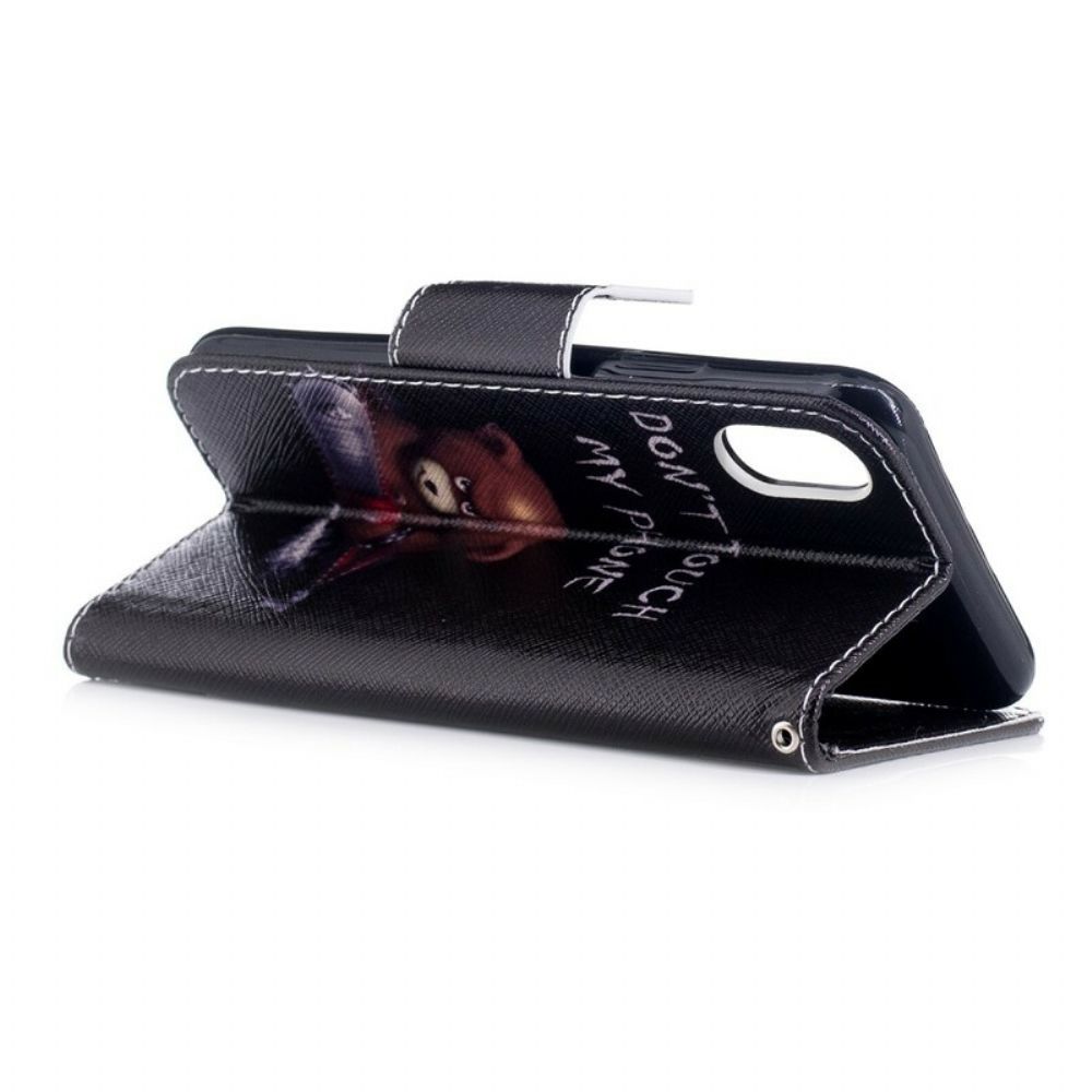 Flip Case Für iPhone X / XS Gefährlicher Bär