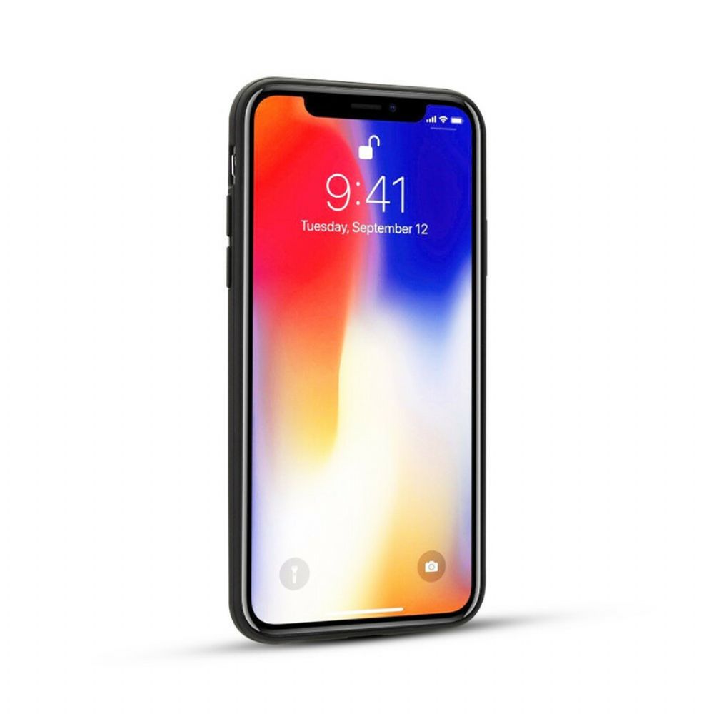 Hülle Für iPhone X / XS Echtes Litschi-leder