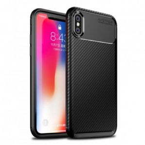 Hülle Für iPhone X / XS Flexible Kohlefasertextur