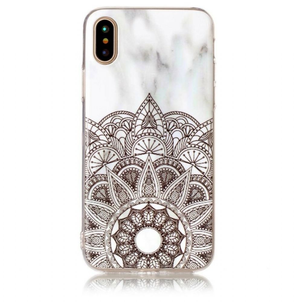 Hülle Für iPhone X / XS Mandala Aus Marmor