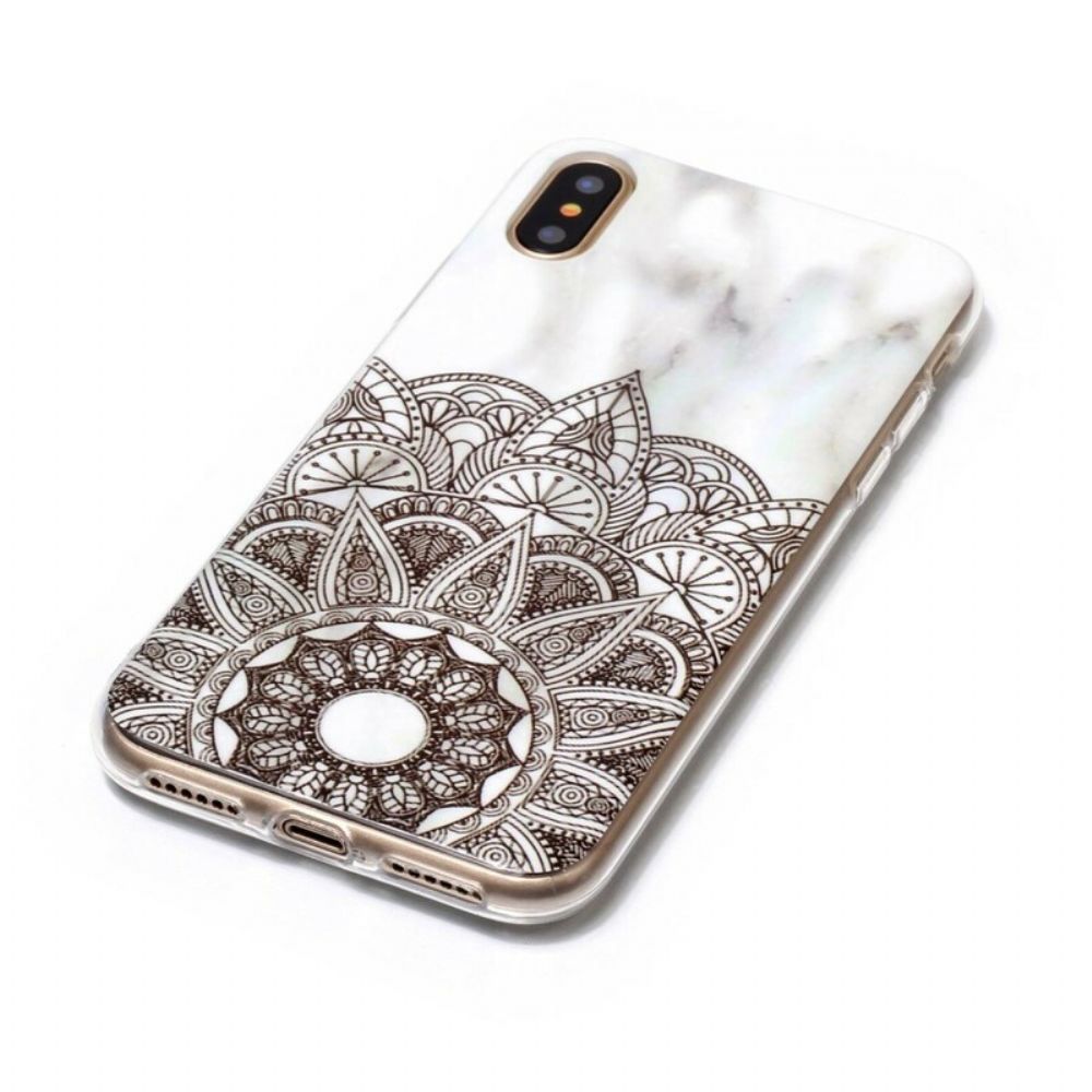 Hülle Für iPhone X / XS Mandala Aus Marmor