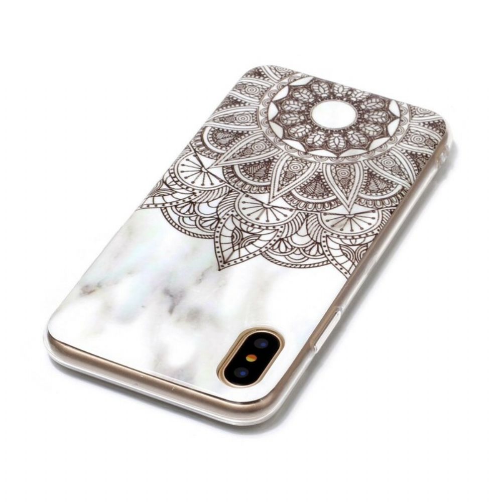 Hülle Für iPhone X / XS Mandala Aus Marmor