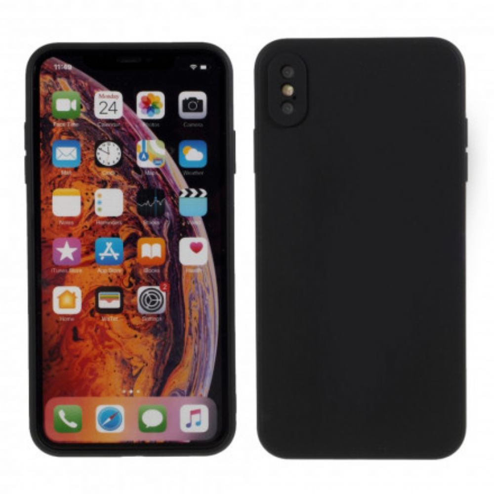 Hülle Für iPhone X / XS Mattes Starres Silikon